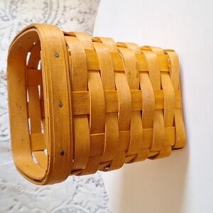 Vintage Longaberger Basket Signed, Flower Basket, Small Storage